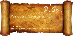 Pánczél Szorina névjegykártya
